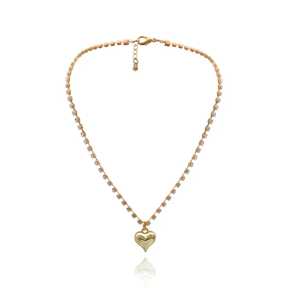 IngeSight.Z корейский Блестящий чокер ожерелье ошейник минимализм милое любовь