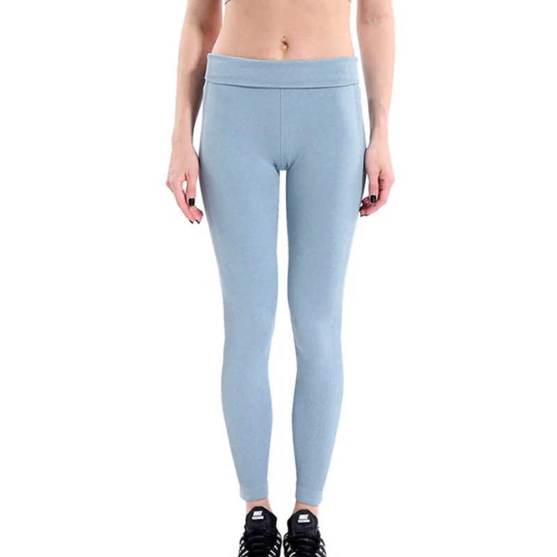 Женские Бесшовные штаны для йоги с высокой талией спортивные колготки фитнеса
