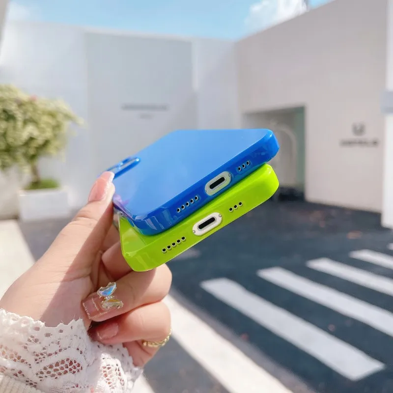 jelly fluorescent color phone case for xiaomi mi 11 lite mi 10 k30 k40 11i 11x poco f2 f3 x2 case soft silicone neon cover green free global shipping