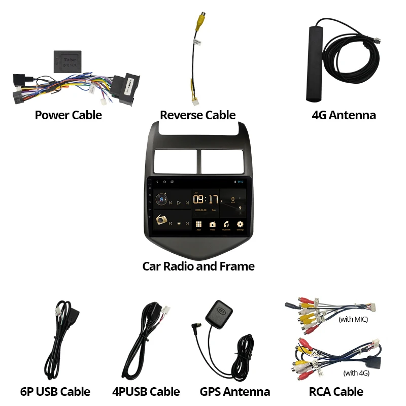 

TIEBRO 2DIN Android 9.0 Car Multimedia Player For Chevrolet Aveo Sonic 2011-2015 Car Radio GPS Navigation Support DVR DVD Player