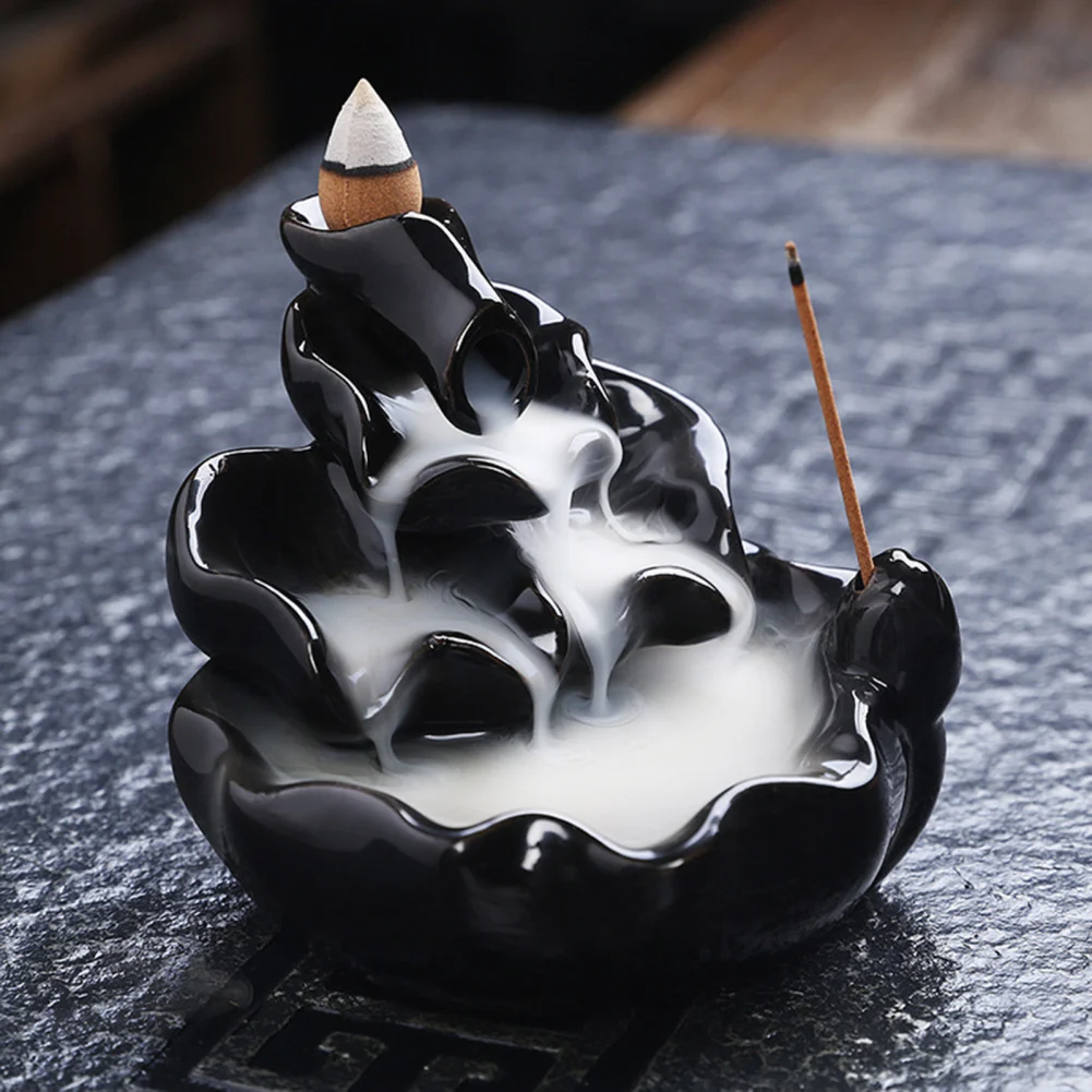 Home Decor Ceramic Backflow Incense Burner Decoration Ornaments Waterfall Ornamental Crafts Aromatherapy | Дом и сад