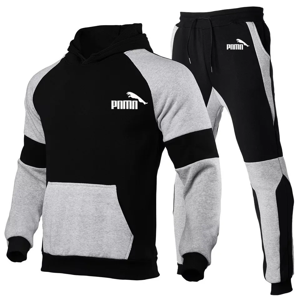 

2021 New Hot-Selling Spring Autumn Men's Hoodie + Pants Suit Fashion Casual Sportswear Men's Suit Trendy Sports Two-Piece Suit