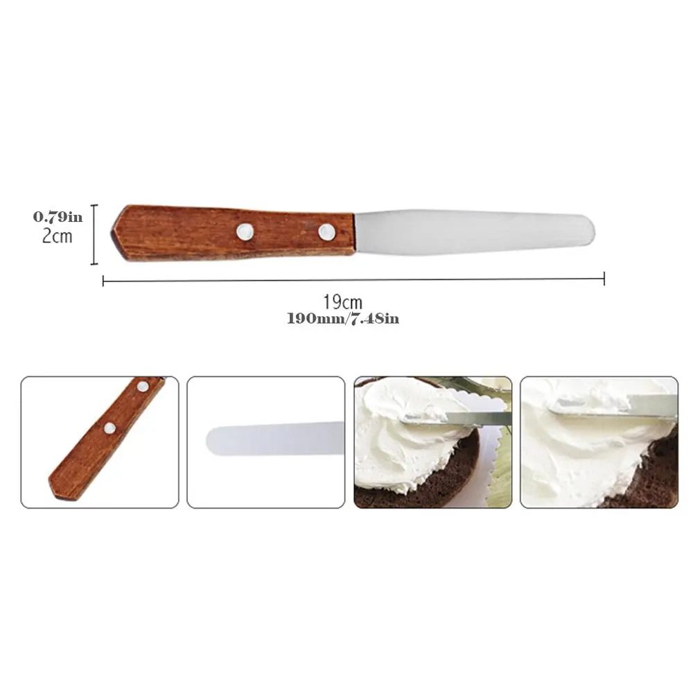 Формочки для выпекания кексов 4-дюймовый Нержавеющая сталь крема шпатель торт