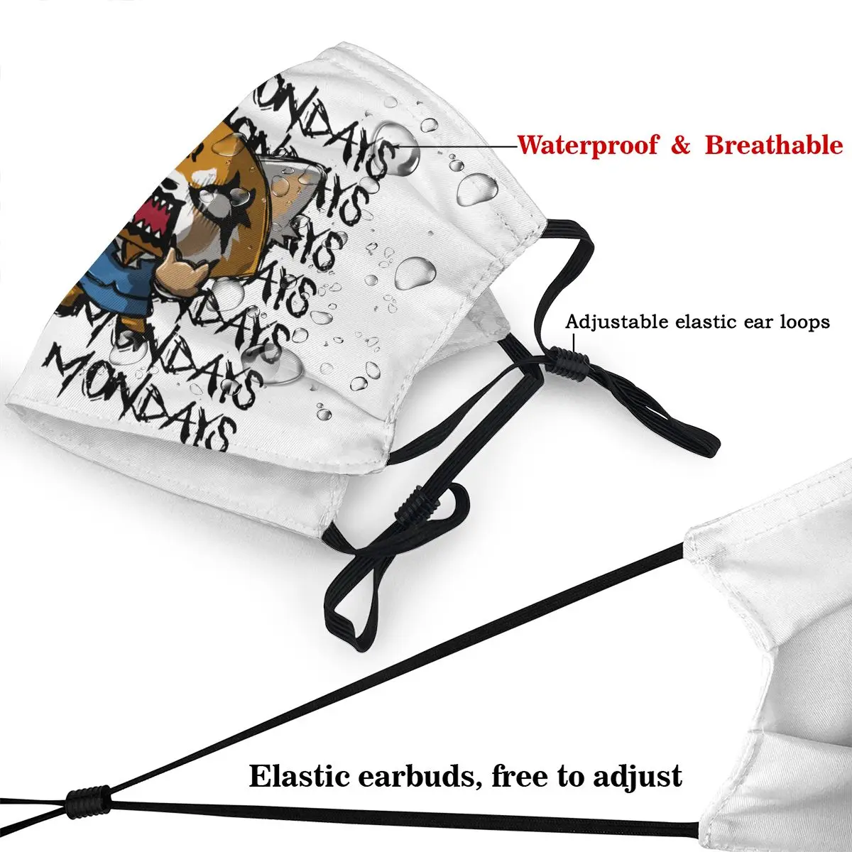 Aggretsuko Retsuko I Hate Monday Adult Reusable Face Mask Anti Haze Dust Protection Respirator Mouth Muffle | Красота и здоровье