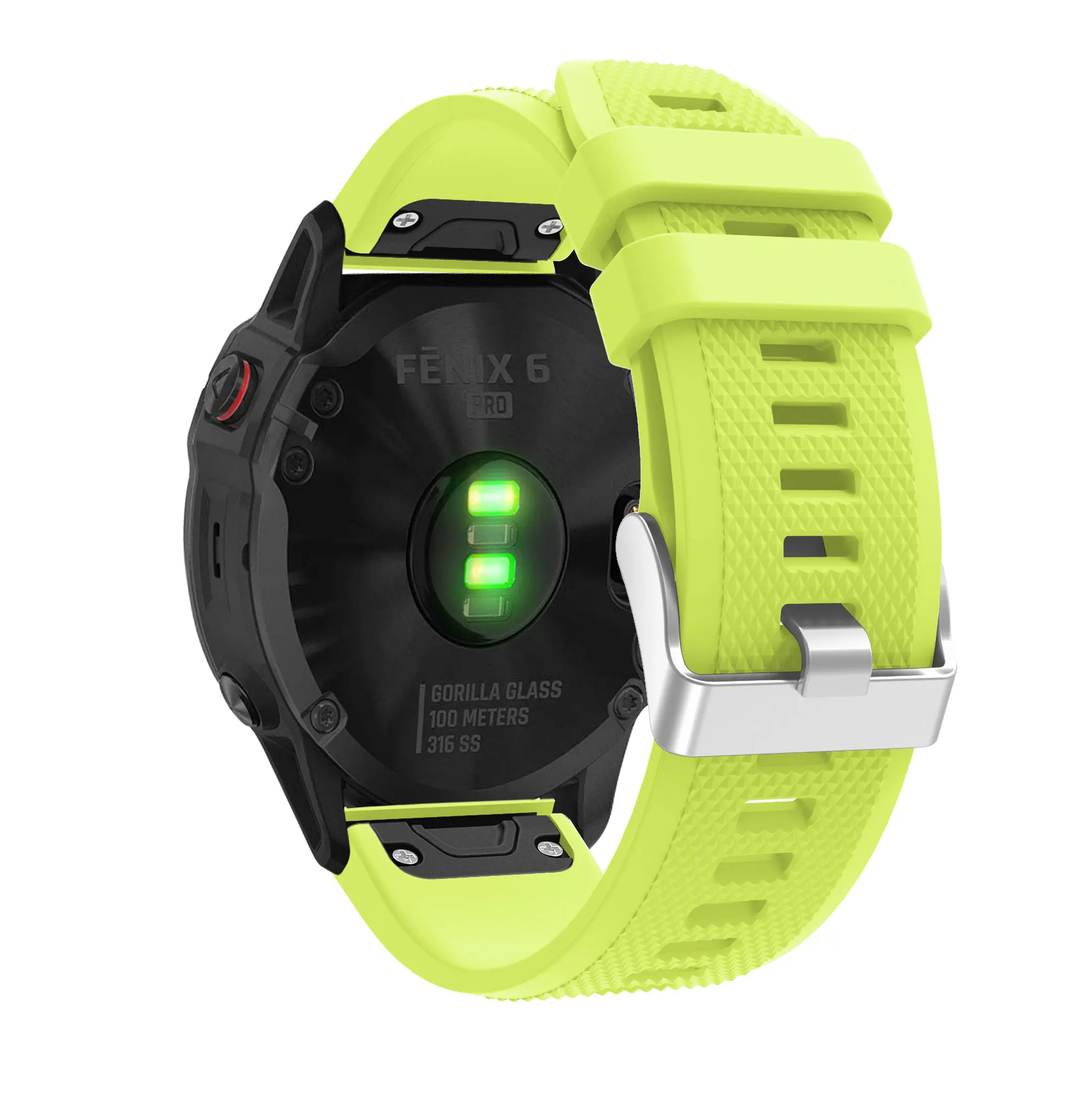 26 22 20 мм ремешок для часов для Garmin Fenix 5X5 5S 3 3HR 6 6X6 S gps часы Quick Release strip Forerunner 945/935 наручных полос - Цвет: green