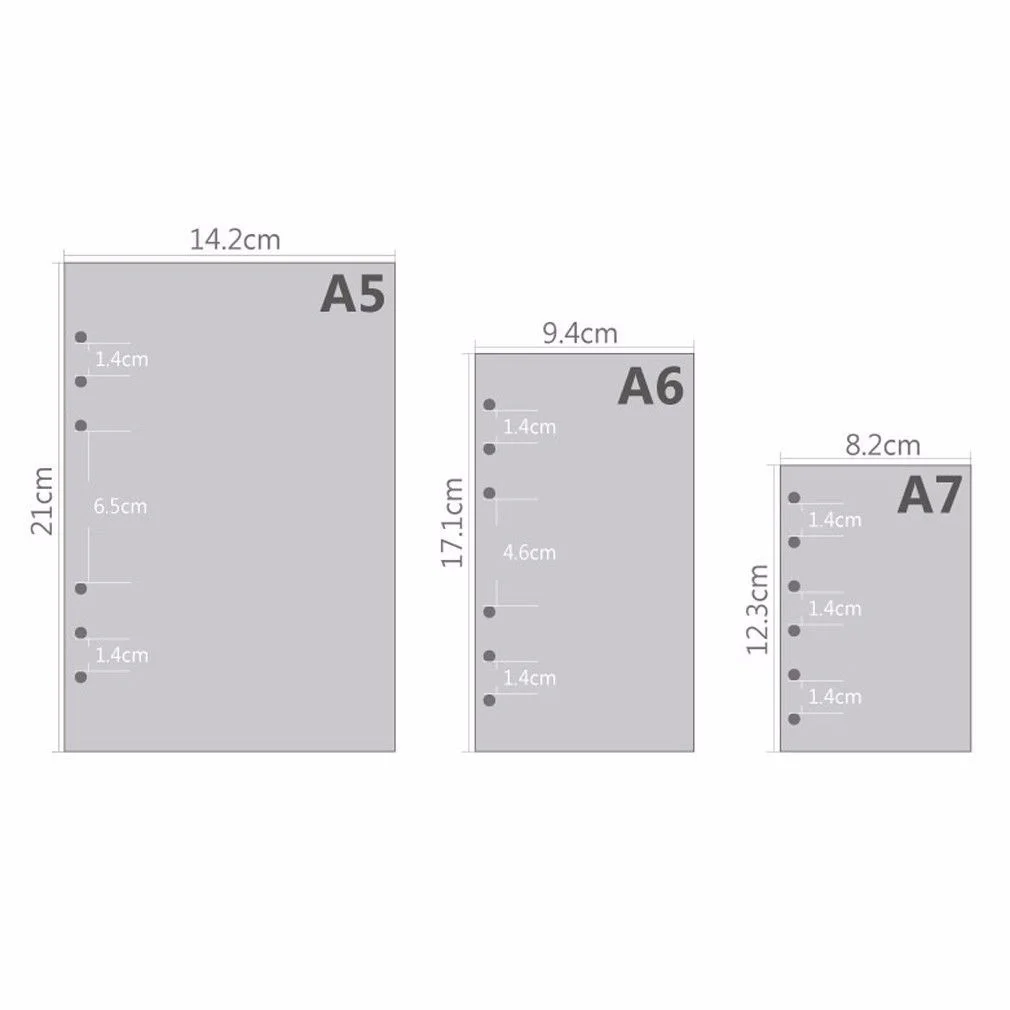 A5/A6/A7 Dot Planner дневник вставка пополнения расписание Организатор 45 листов Бумага