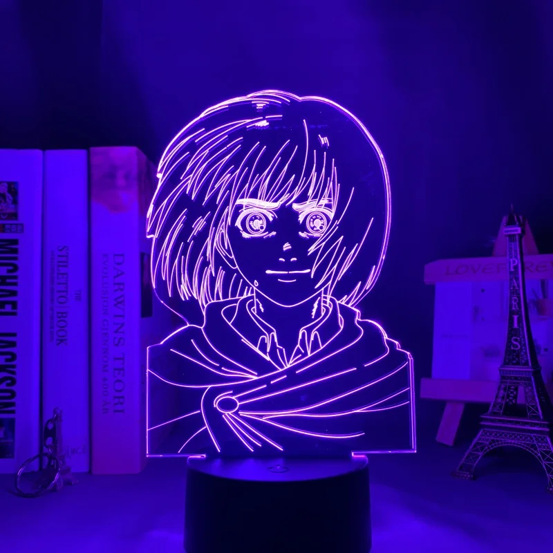 

Night Lights Anime Attack on Titan 3d Lamp Armin Arlert Light for Bedroom Decoration Kids Gift Attack on Titan LED Lights