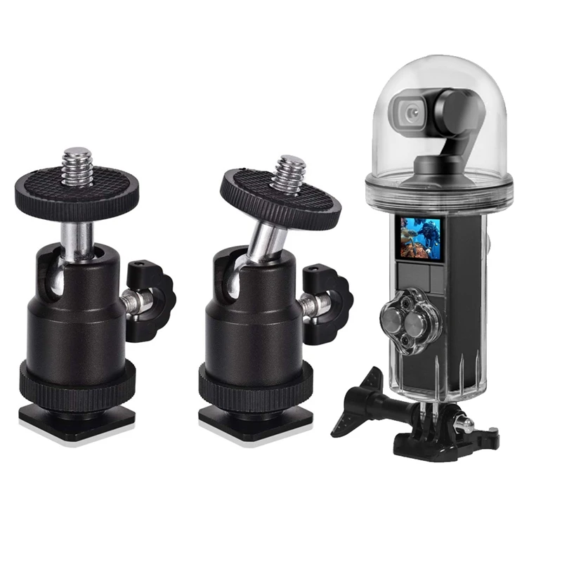 

1 комплект крепление МНИ шаровой головки с Крепление-адаптер для горячего башмака & 1 комплект карман для дайвинга чехол Водонепроницаемый К...