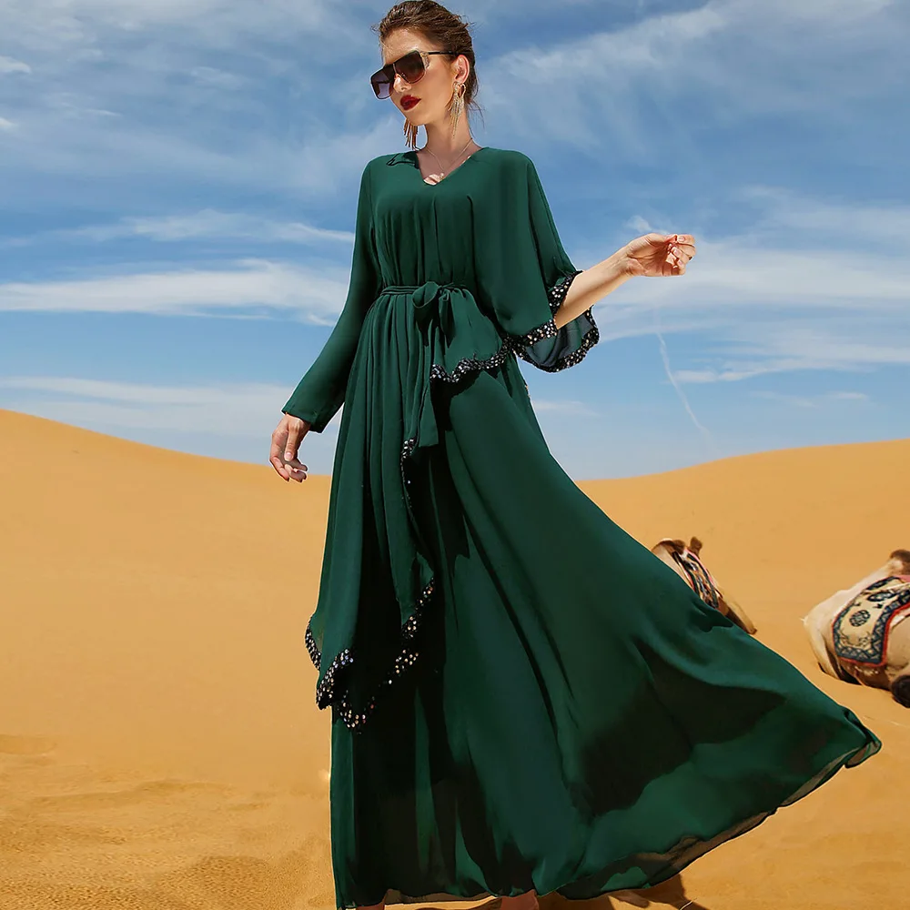

Рамадан ИД Мубарак Caftan Marocain женское платье в исламском стиле