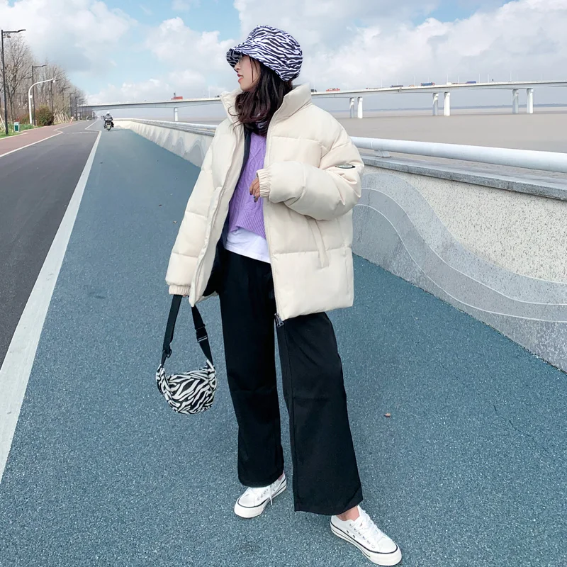 

Bread coat short down down cotton coat cotton coat female Korean version loose winter coat small padded jacket 2021 new style