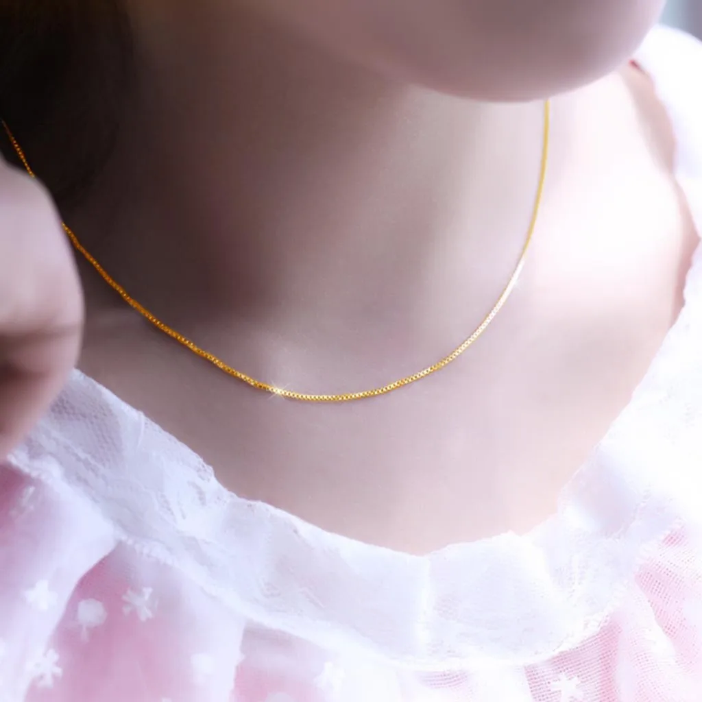 Ожерелье из серебра 2019 пробы с очень тонким покрытием 24 каратным золотом