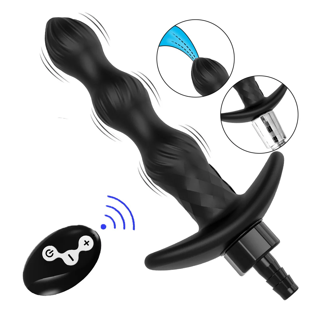 Wireless Remote ButtPlug Anal Cleaner Enema Shower Nozzle Syringe Vagina Anus Rinse Sex Toy for Adult Men Women Gay |
