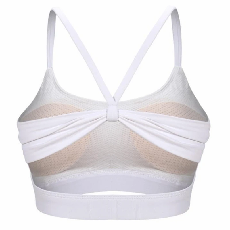 

Women Tube Top Cross Knot Backless Sports Outdoor Push Up Shockproof Breathable Quick Dry Bras Without Bones Active Underwear