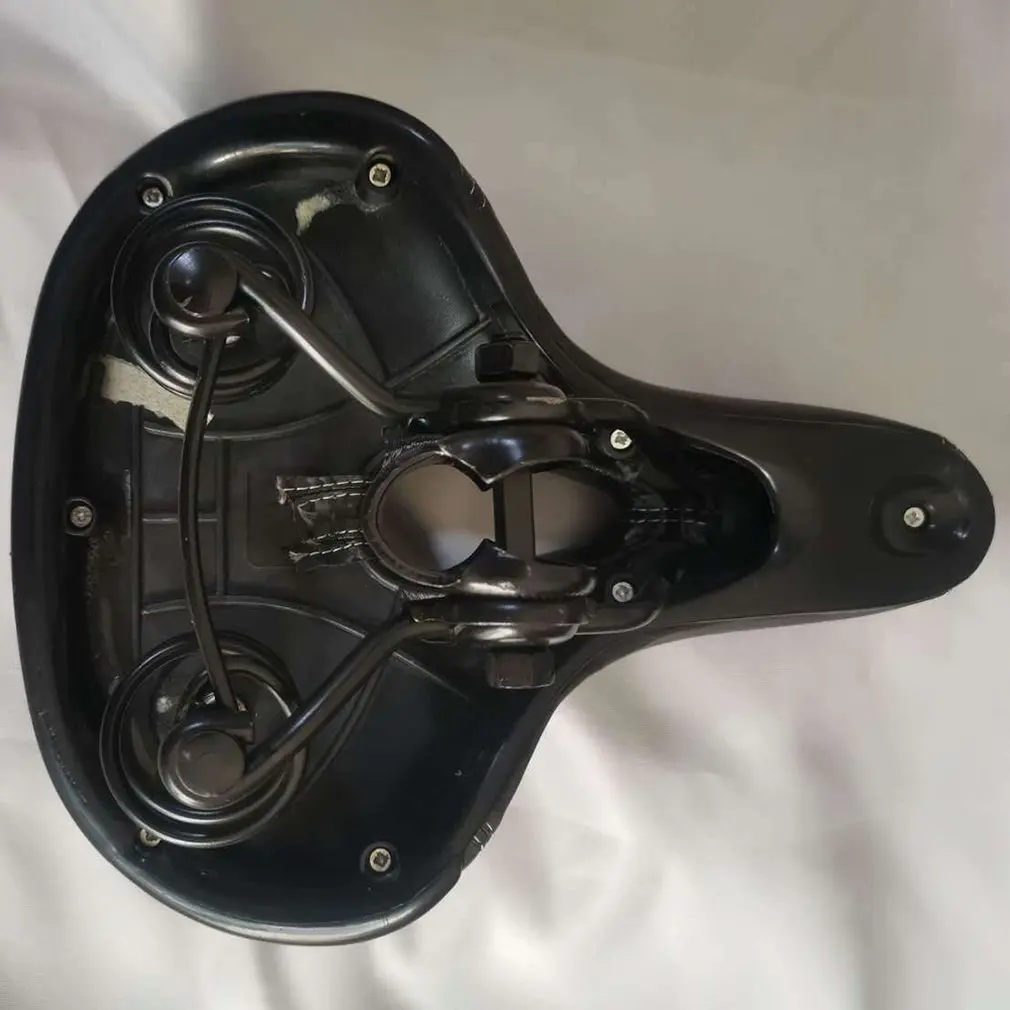 

Mountain bike saddle Wear-resistant leather Density sponge Plastic Steel Cycling Equipment Shock absorption