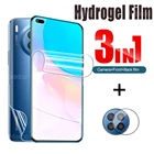 Гидрогелевая защитная пленка 3 в 1 с полным покрытием для телефона Huawei Nova 8i, задняя + Передняя пленка для экрана, пленка для камеры Huwei Nova 8i 8 i, не стекло