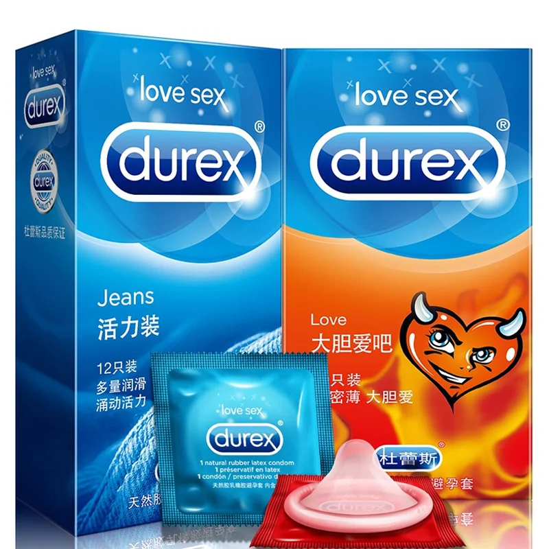 Genuine Durex Condoms Ultra Thin Lubricated Sex Products Natural Latex Condones for Men Penis Sleeve Adult Intimate Goods