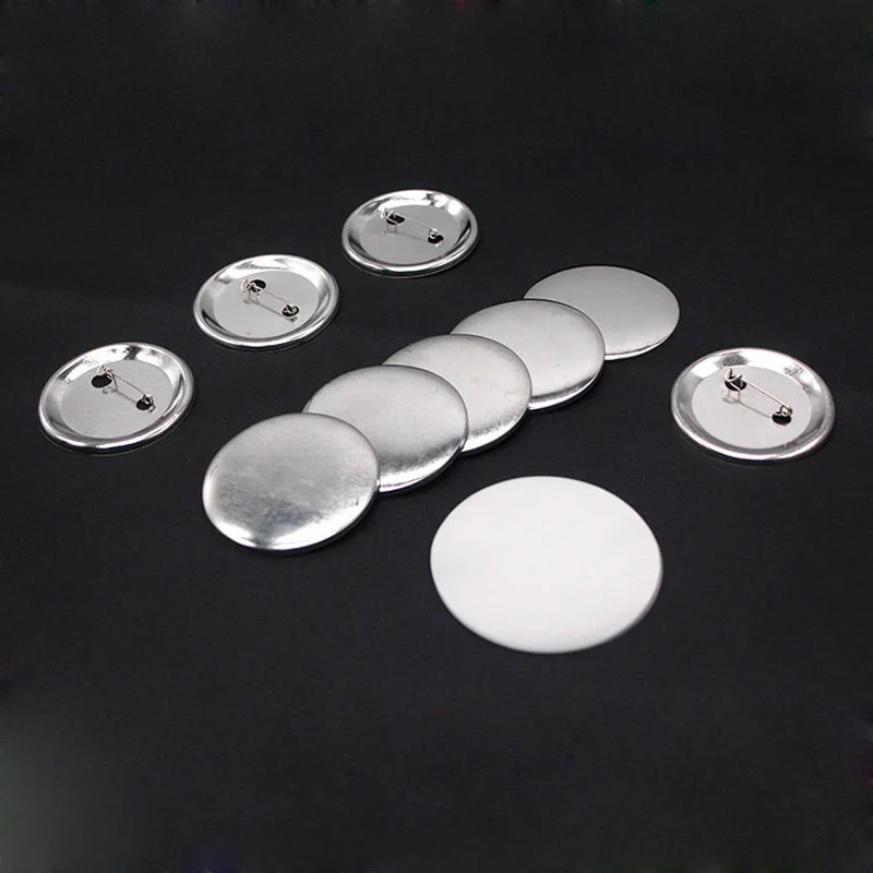 Pin de boton para insignia, materiales ideales para distintivos de ropa, material met&aacute;lico, color blanco, ideal para DIY, 100 piezas por juego-5