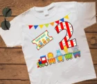 Футболка для дня рождения пожарного для мальчиков, рубашка с пожарной машиной, футболки со шлейфом для маленьких мальчиков, рубашки для строительных машин