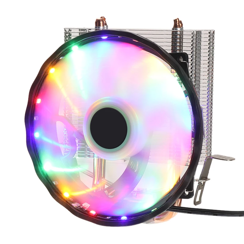 Pohiks 1 шт. 4Pin Процессор RGB красочный веер кулер прочный немой компьютер чехол