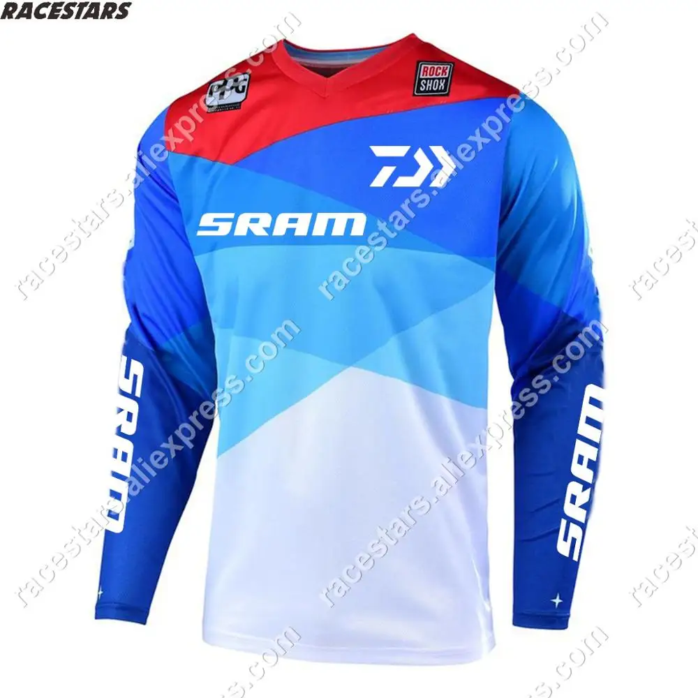 15 Быстросохнущая футболка с длинным рукавом для гонок на мотоциклах SRAM, Мужская командная одежда для мотоциклистов Crossmax, одежда для езды на велосипеде - Цвет: 15