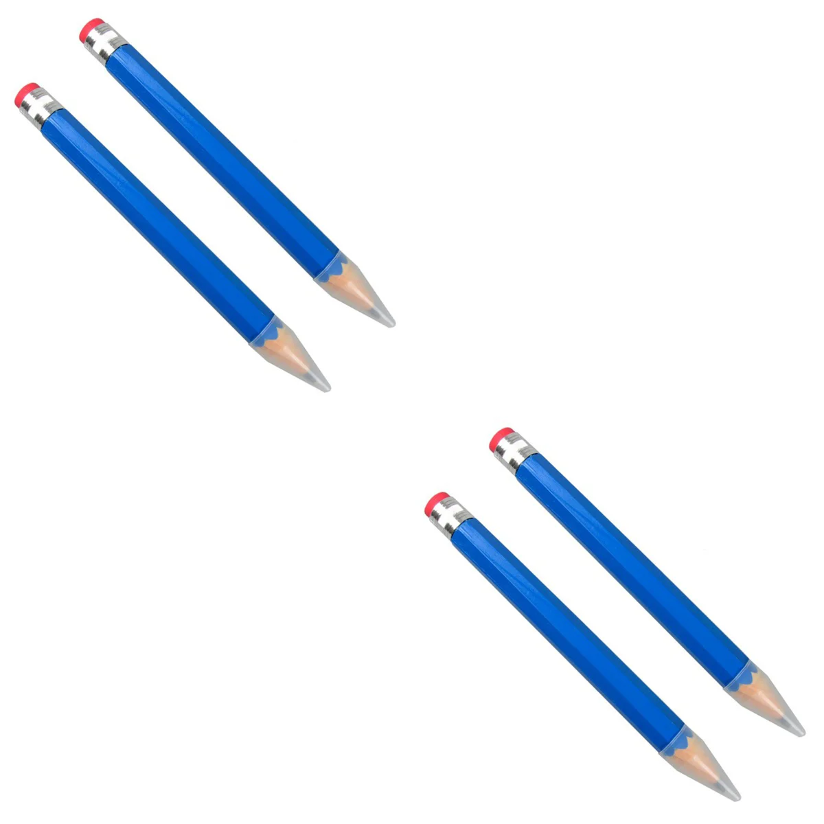 

4 pcs 35cm Wooden Pencil Large Drawing Writing Painting Mark Pencil Stationery Props (Blue)