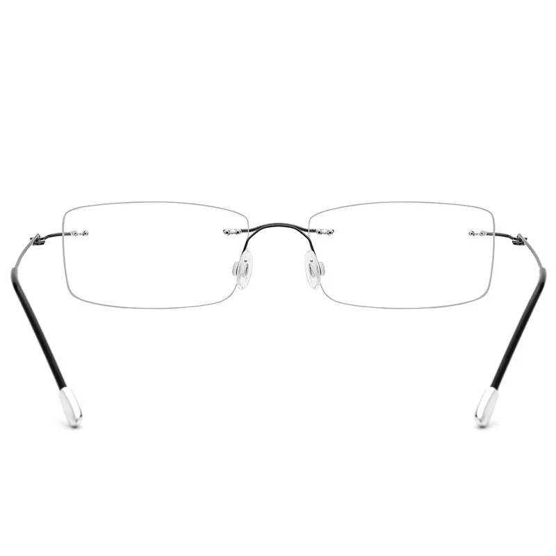 Деловая оправа для очков Модные прямоугольные очки без оправы металлическая по