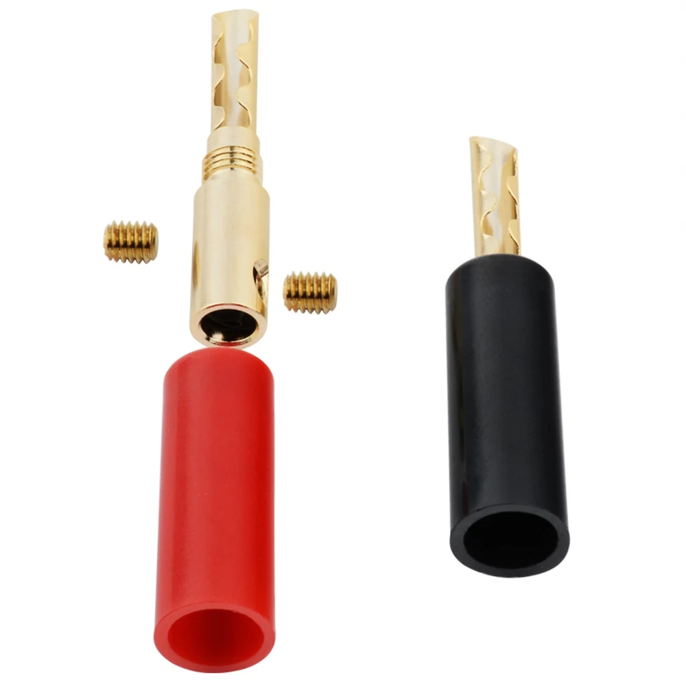Черный красный динамик разъем типа банан позолоченный звуковой телефон s колонка