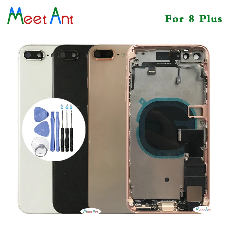 AAA Качество для iphone 8 8G/8 Plus/X задняя средняя рамка Шасси Полный Корпус в сборе крышка батареи задняя дверь с гибким кабелем