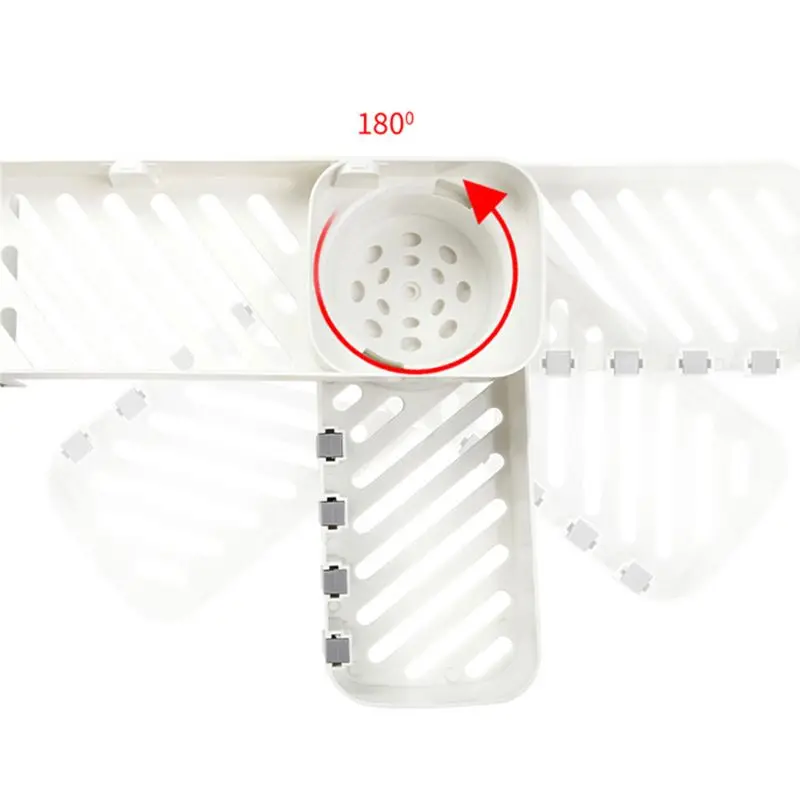 

Bathroom Corner Shelf Shower Shampoo Organizer Rotatable Without Drilling With 4 Hooks For Bathroom Basket Kitchen Storage