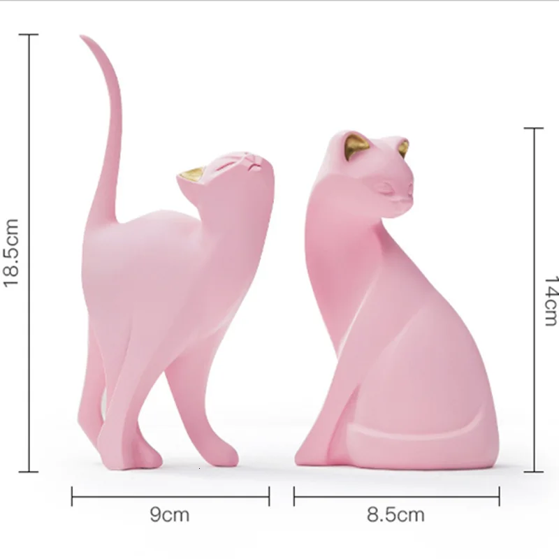 

Cute Lovely Cat Creative Personality Resin Cat For Room Ornaments Figurine Statue Artificial Best Gift