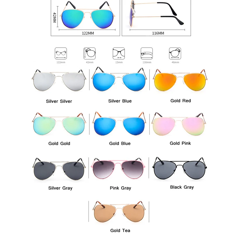 Классические солнцезащитные очки RBROVO 2021 Красочные Зеркальные детские для
