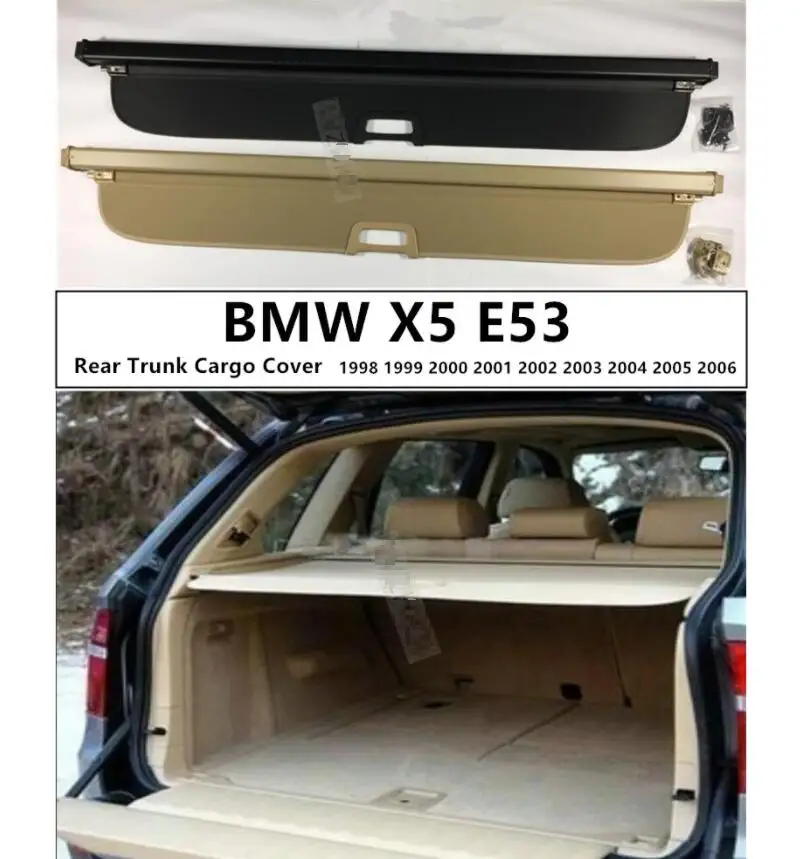 Алюминиевый сплав + ткань задний багажник защитный щит грузовой Чехол для BMW X5 E53