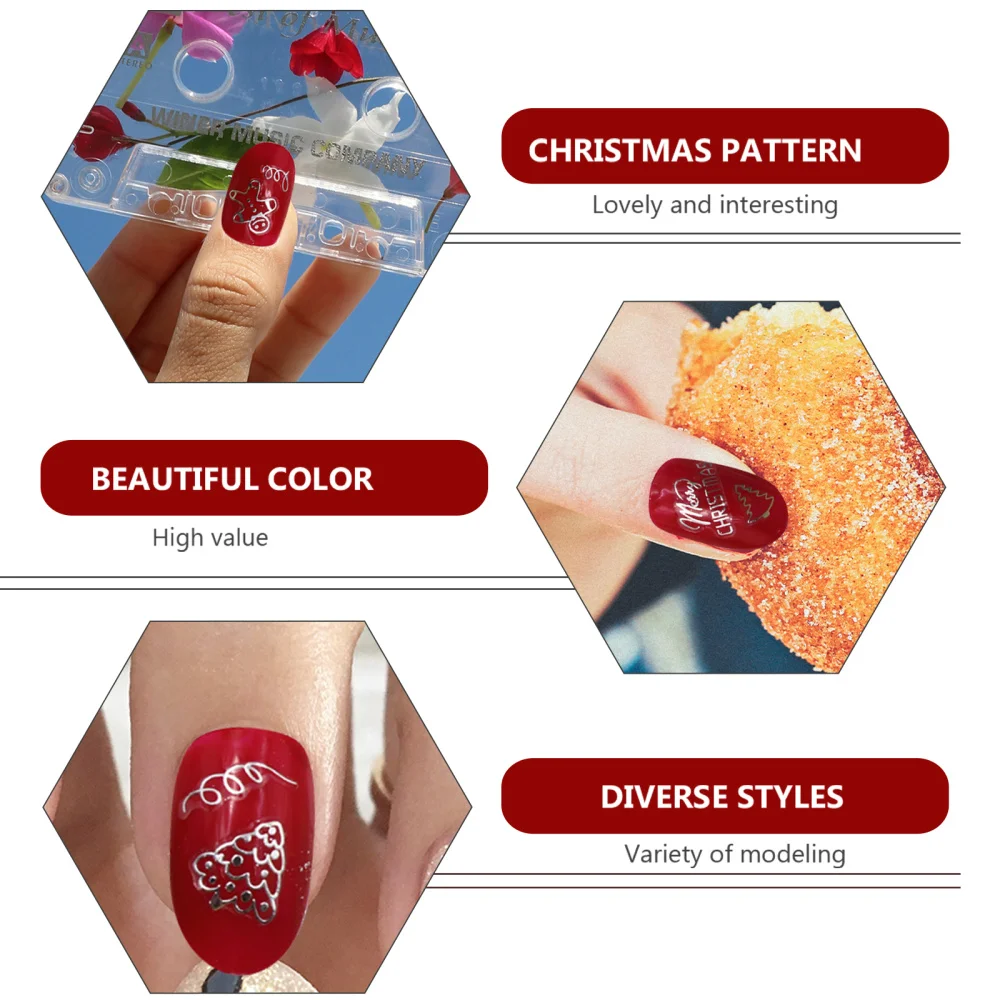 6 шт. новогодние наклейки для ногтей | Красота и здоровье