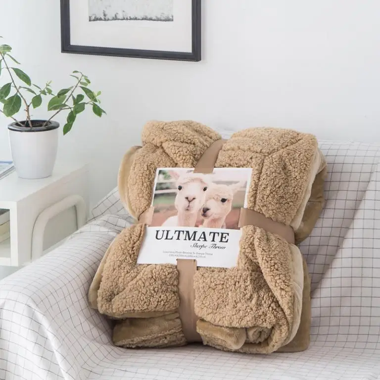 Зимнее мягкое роскошное теплое толстое покрывало из шерпы двухстороннее