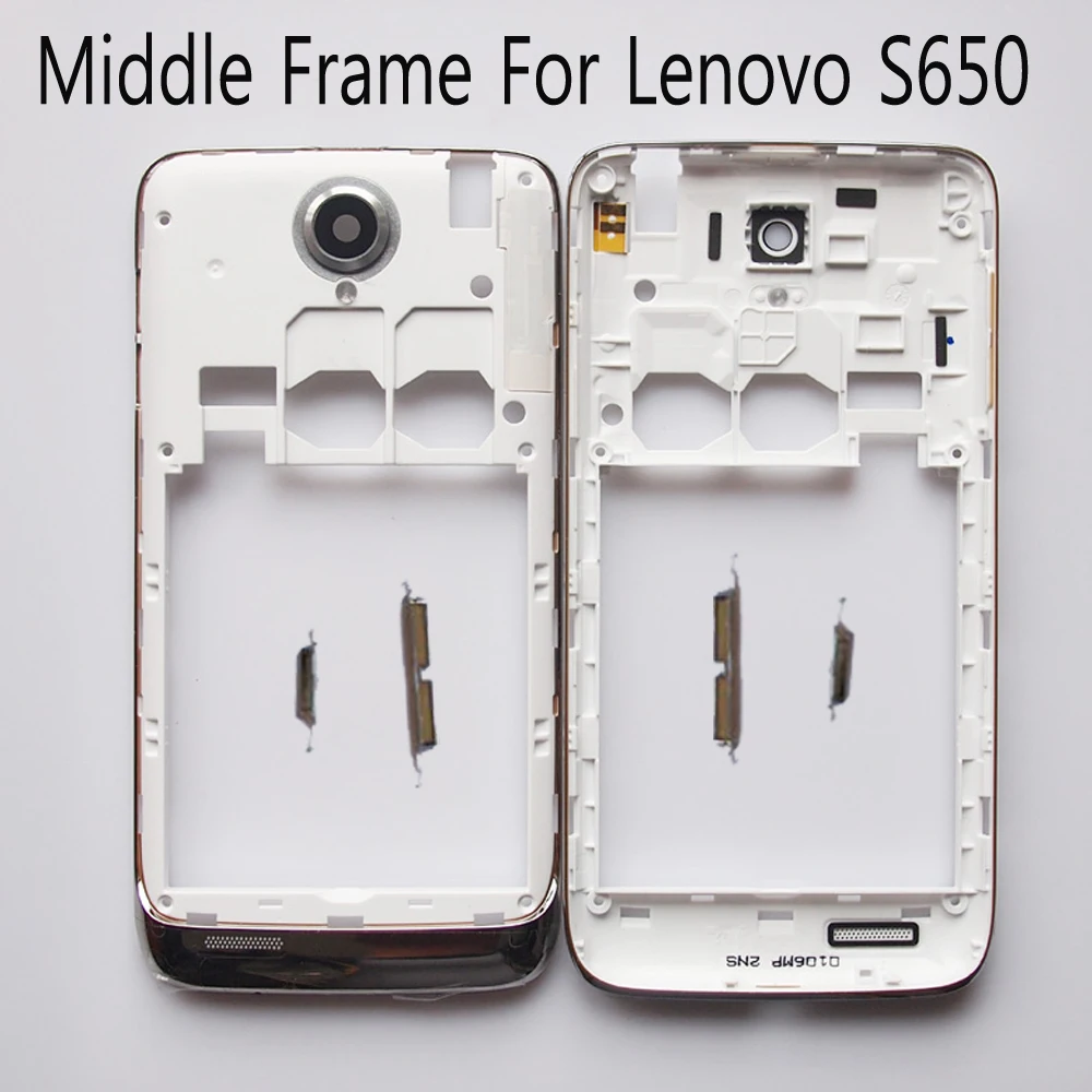 Корпус средней рамы для Lenovo S650 S658T объектив камеры + антенна Кнопки