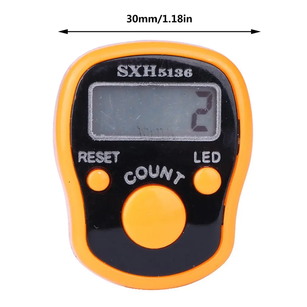 

Plastic Stitch Marker Finger Ring Counter LED Night Light Electronic Tally Counter Plastic Electronic Counting Tools