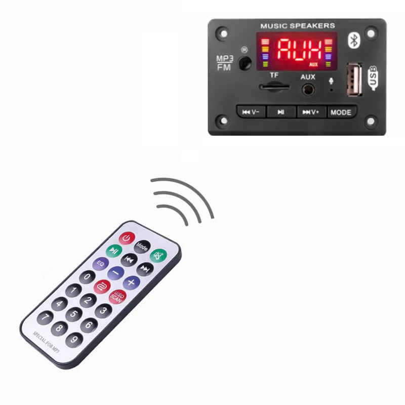 Mp3-плеер декодер плата громкой связи 5 В 12 Bluetooth 0 автомобильный FM-радиомодуль
