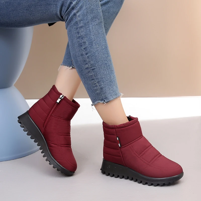 

BEYARNESnow boots for women new winter non-slip ankle women low-cut cotton boots winter brand snow boots warm shoes for women