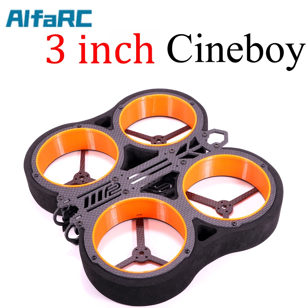 AlfaRC F2 Cineboy 3 Inch Ducted Rack Frame kit CineWhoop RC Drone FPV Racing Quadcopter UAV Multi-Rotor