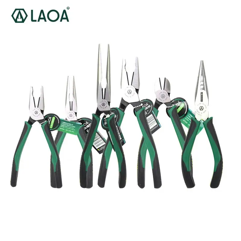 LAOA 3 / 7-Piece Combined PLIERS SET Cr-Mo Crimping Tool Needle Pliers Wire Cutting Pliers Wire Stripping American Manual Tool