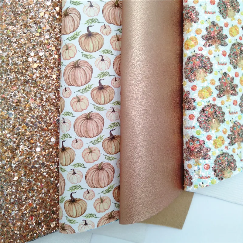 4 шт./компл. бронзовая блестящая виниловая ткань сочетающаяся с турецкими тыквами