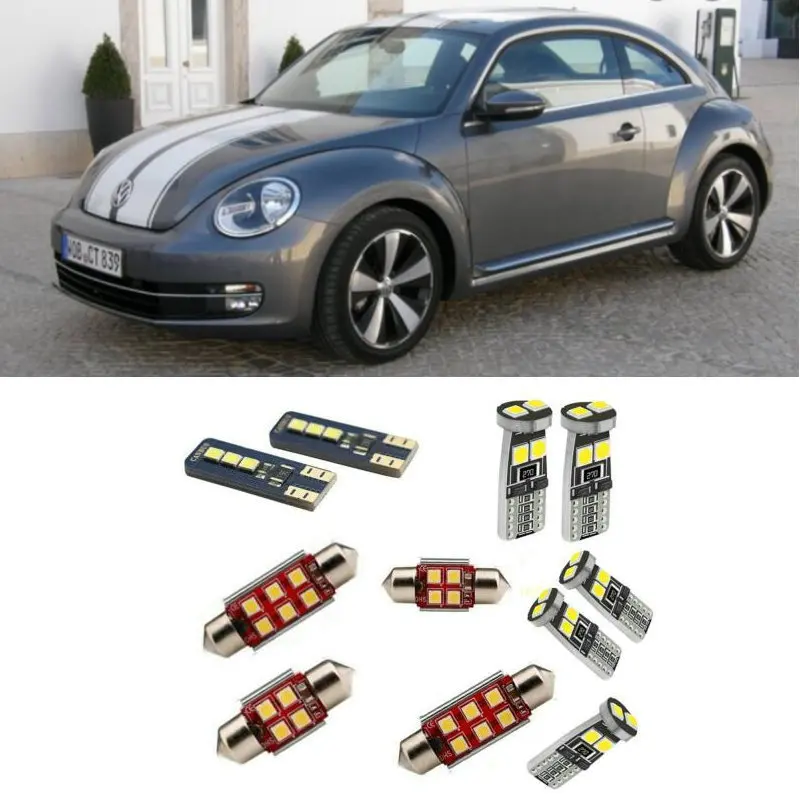 

Car Accessories Car Led Interior Light Kit For Volkswagen VW New beetle Coccinelle 2 2012+ Error Free White 6000K Super Bright