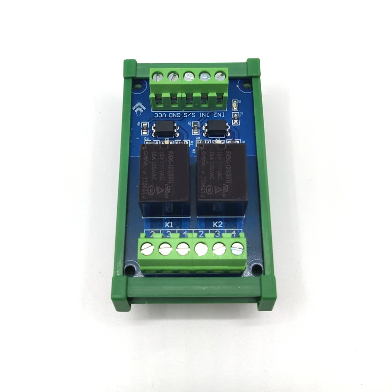 2х канальный 5 В релейный модуль высокого уровня запуска оптопара изоляция с PLC