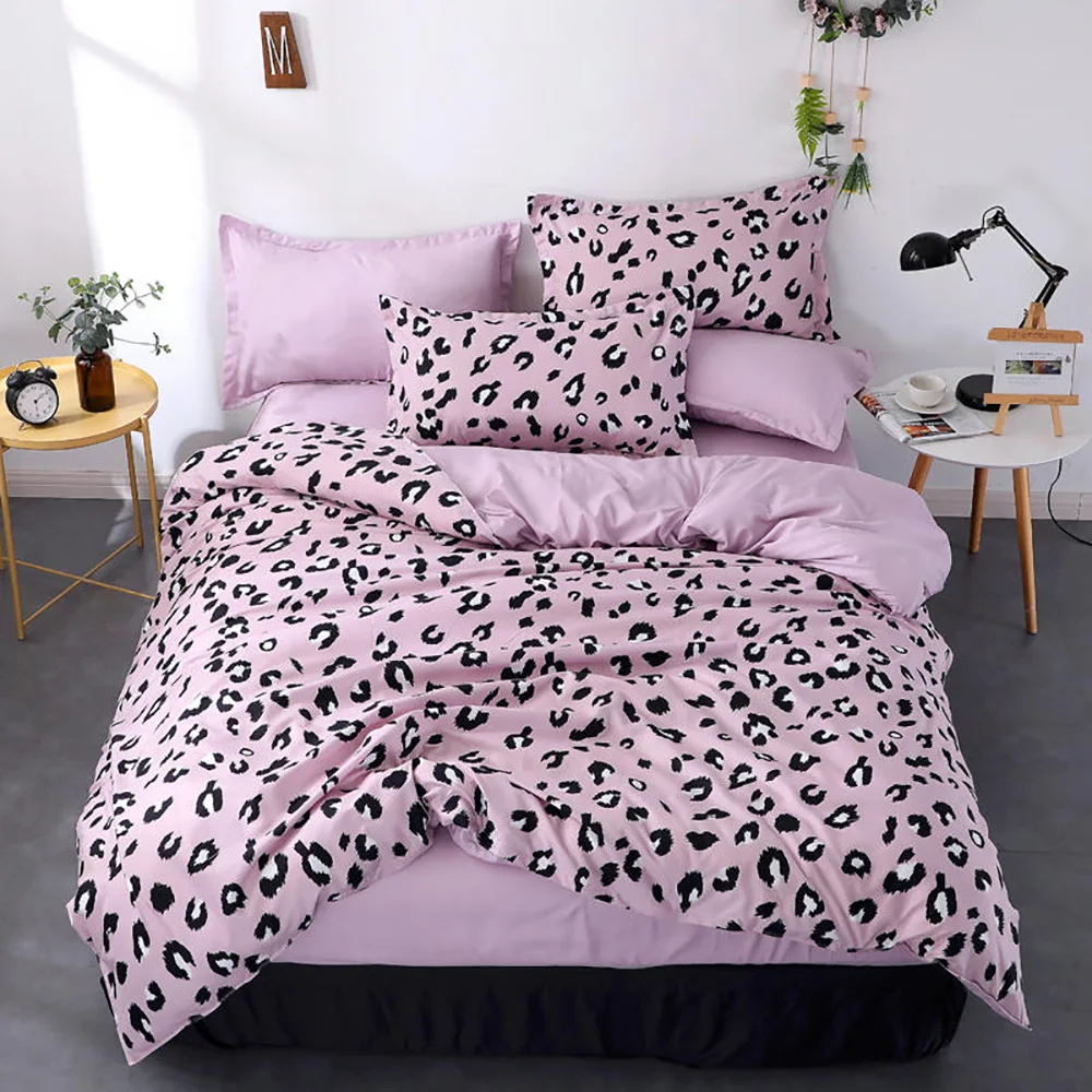Thumпостельные принадлежности с леопардовым принтом Комплект постельного белья