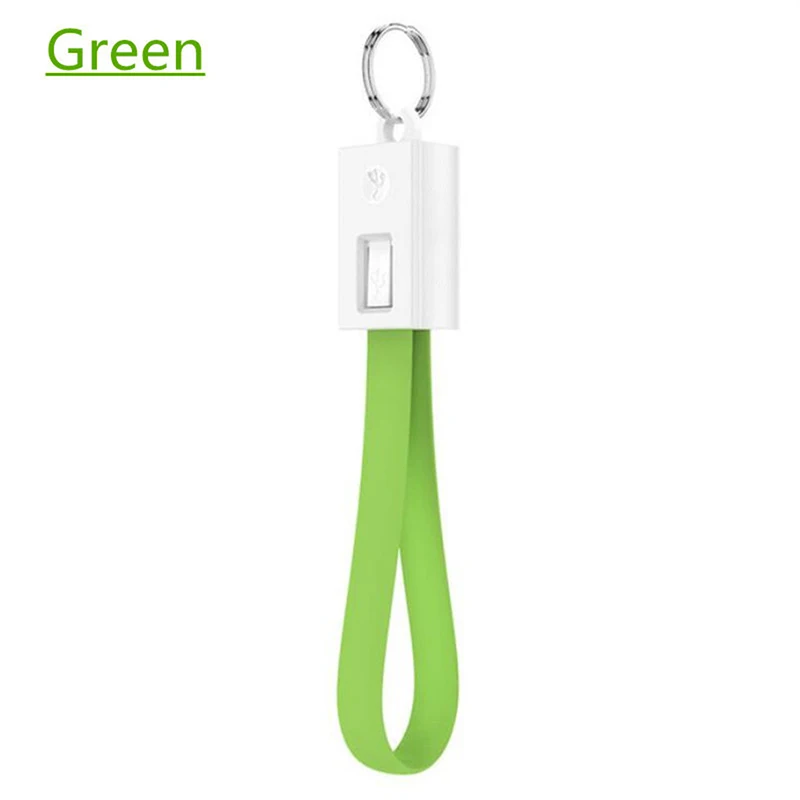 Green Usb-кабель для iPhone 8 7 6S 5s iPad зарядный Шнур зарядное устройство для мобильного телефона брелок для передачи данных Портативный короткий провод для iPhone XS Max XR X - Цвет: Green