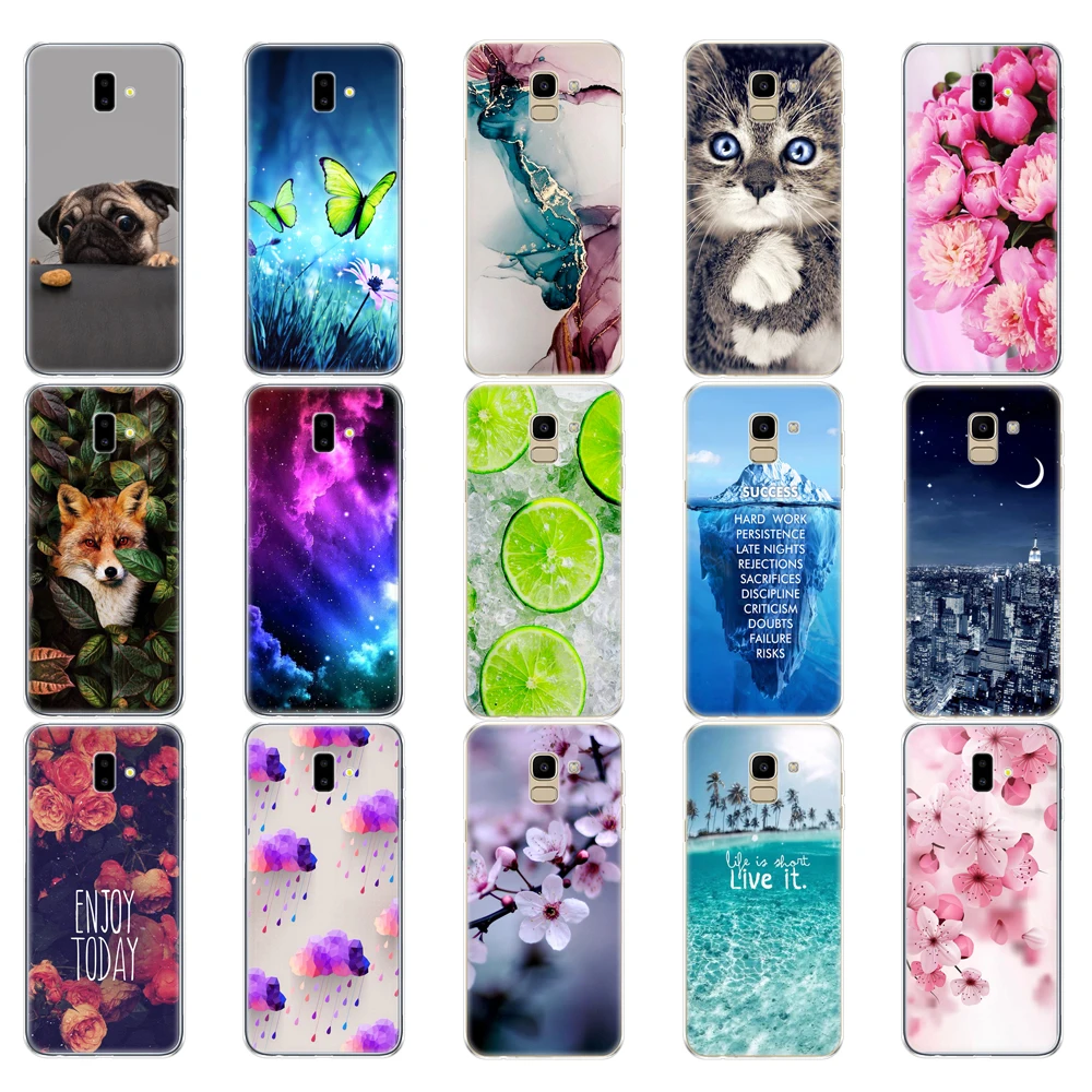 For Samsung J6 2018 Case EU J600 J600F SM-J600F Silicon Soft TPU Back Cover For Samsung Galaxy J6 Plus 2018 J6+ J610 J610F Coque
