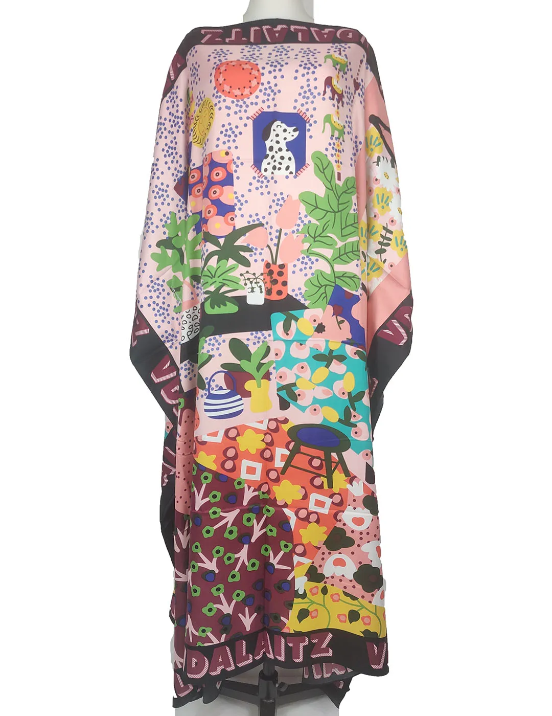 Мусульманский Дубай традиционный новый цветочный богемный женский саржевый