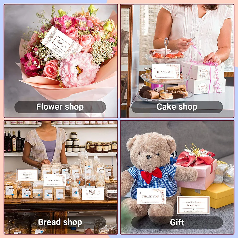 10-50 шт Мини золотым тиснением Спасибо карты на День святого Валентина С Днем