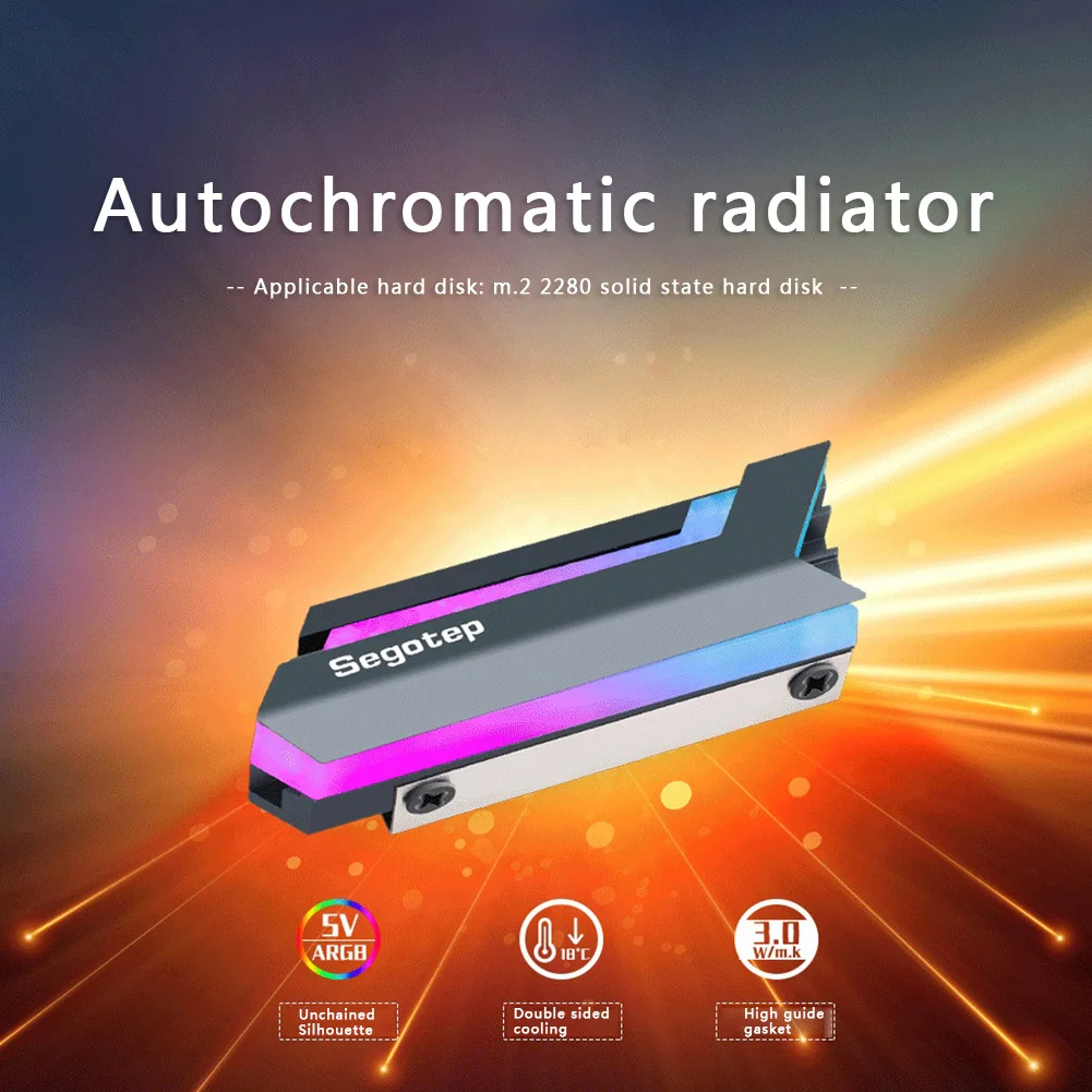 RGB M.2 радиатор SSD NGFF 2280 NVMe твердотельный привод кулер для настольного ПК