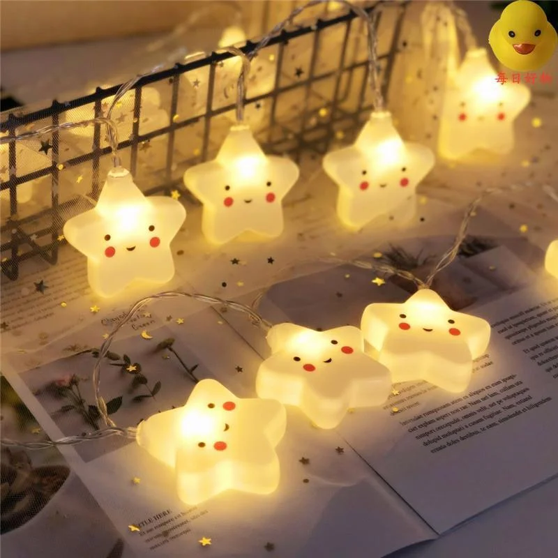 

6m/3m/1.5m Cute Star Clouds Led String Lights Garland Christmas Decorations for Home Fariy Lights New Year 2022 Navidad Decor